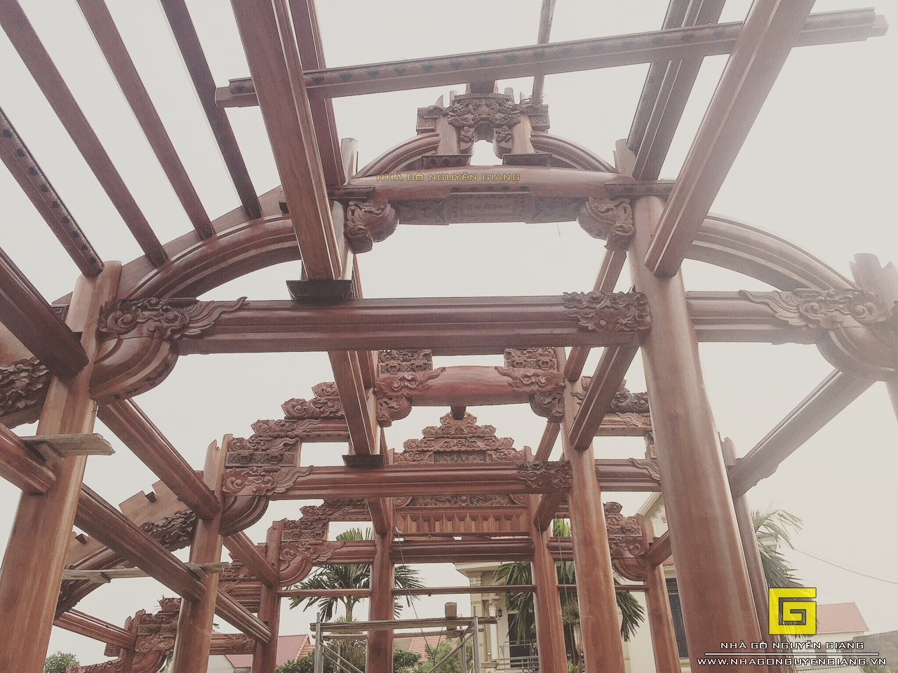 Nhà thờ họ - Đỗ gia viên - Lắp dựng tại Gia Lộc, Hải Dương (Nhà Gỗ Lim Lào)