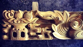 Chạm khắc hoa văn nhà 3 gian gỗ mít - Vĩnh Phúc