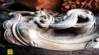 Thi công nhà gỗ Gõ Pachy : Sàm đóng và chạm khắc