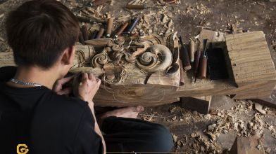 Hình ảnh một ngày làm việc tại xưởng Gỗ Giang