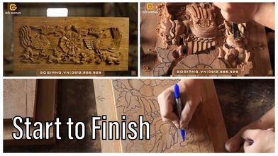 NGHỀ MỘC CỔ TRUYỀN I Toàn bộ Quá trình chạm khắc Hoa Văn Chim Phượng cổ I Gỗ Giang TV