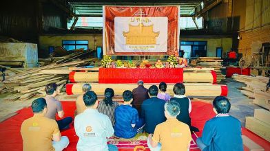 Lễ Phạt Mộc Nhà 3 Gian Truyền Thống tại Thôn Phụng Thượng,  xã Vũ An, huyện Kiến Xương, tỉnh Thái Bình