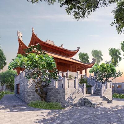 The initial steps of building a house from a 2-storey street with 8 roofs in Dan Phuong